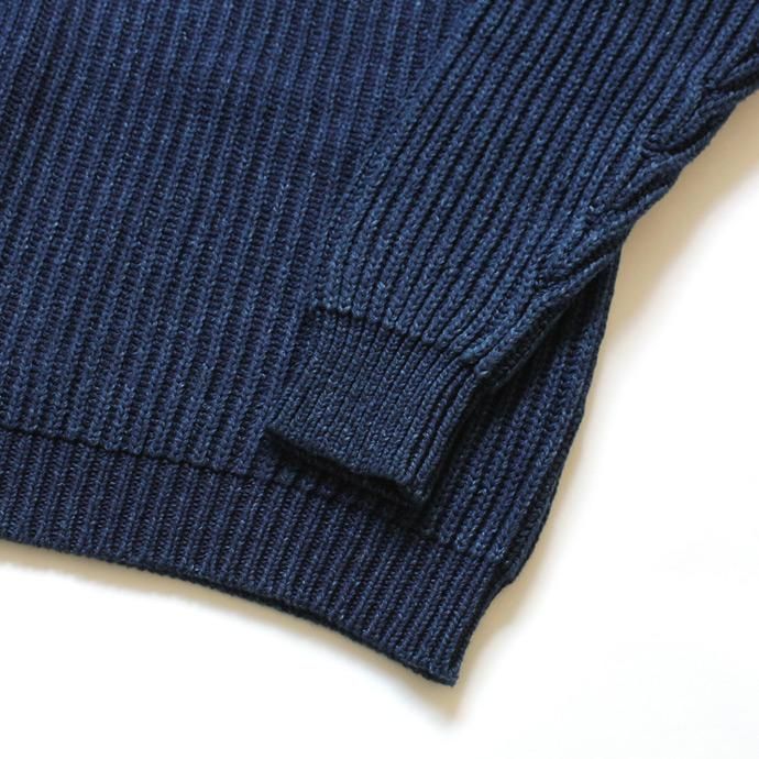 Other Brands Deck Hand / Indigo Fisherman Crew インディゴクルーネックセーター - Dark Indigo ダークインディゴ 02
