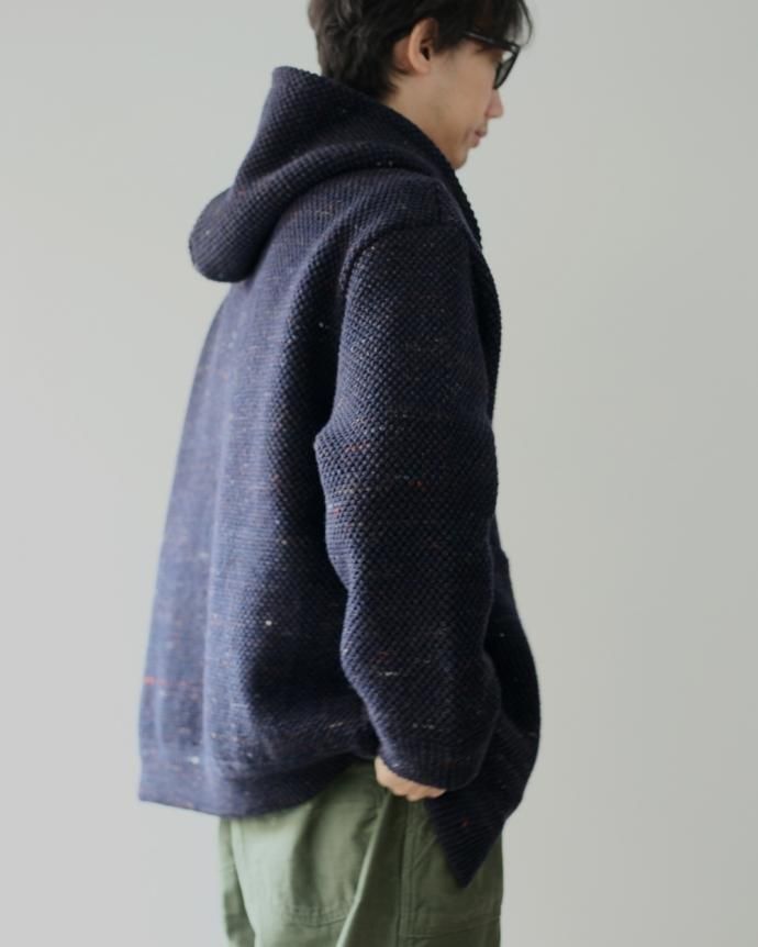 crepuscule crepuscule / Lowgage Knit Parka ローゲージニットパーカー ネイビー 1603-016 - Navy 02