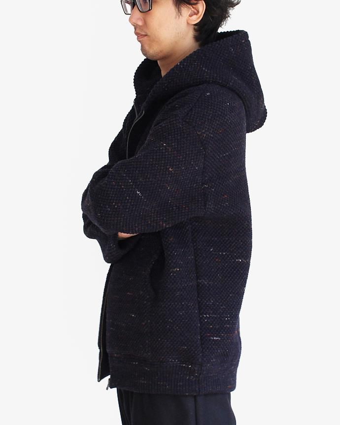 crepuscule crepuscule / Lowgage Knit Parka ローゲージニットパーカー ネイビー 1603-016 - Navy 02