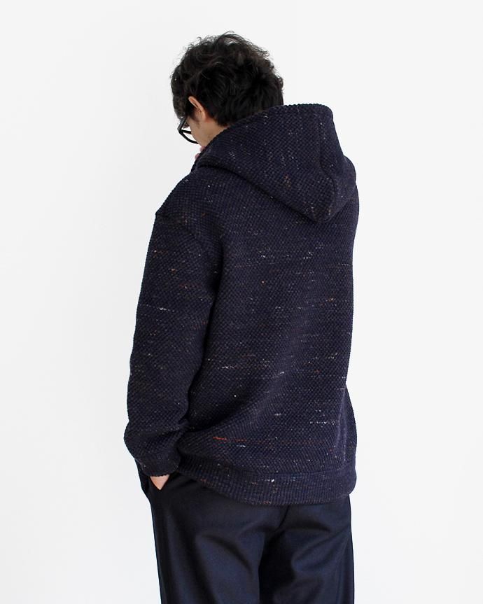 crepuscule crepuscule / Lowgage Knit Parka ローゲージニットパーカー ネイビー 1603-016 - Navy 02