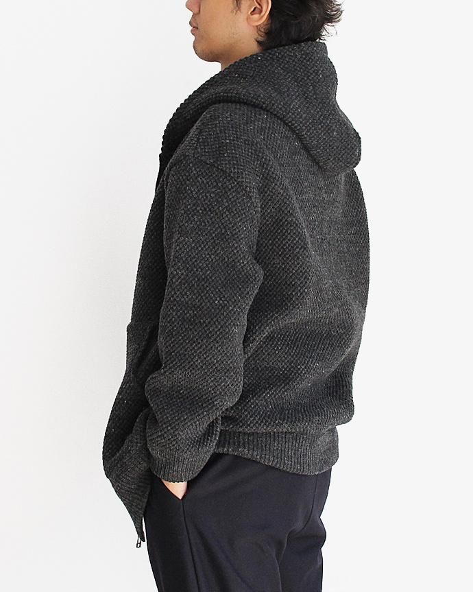 crepuscule crepuscule / Lowgage Knit Parka ローゲージニットパーカー チャコールグレー 1603-016 - C.Gray 02
