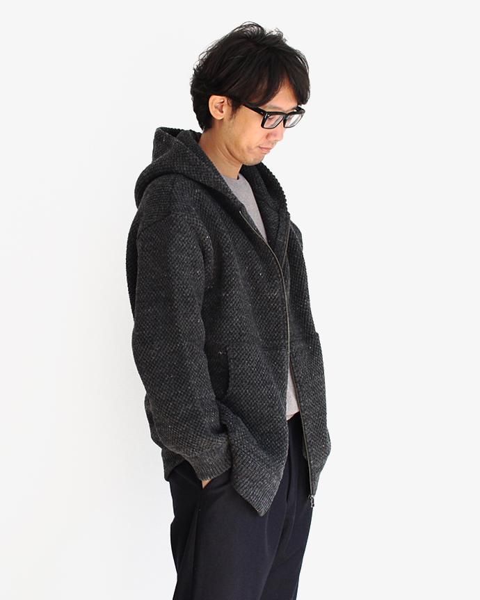 crepuscule crepuscule / Lowgage Knit Parka ローゲージニットパーカー チャコールグレー 1603-016 - C.Gray 02