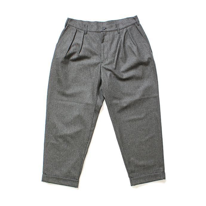 108690656 CEASTERS / 2 Pleats Wool Trousers 2タックウールパンツ グレー 02