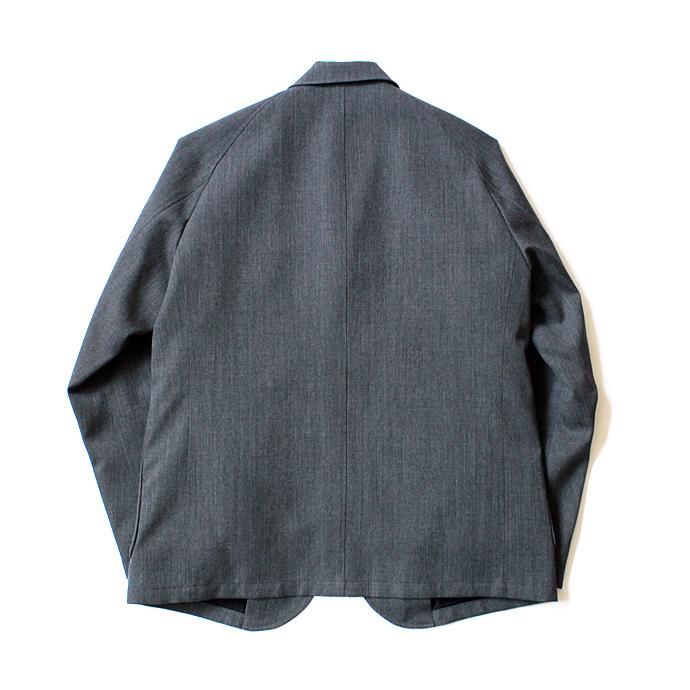 STILL BY HAND ラグランスリーブジャケット JK0164 チャコールグレー 02