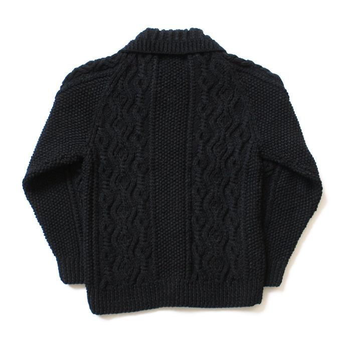 INVERALLAN INVERALLAN / 3A Lumber Cardigan - Black Denim インバーアラン インディゴカーディガン ブラックデニム 02