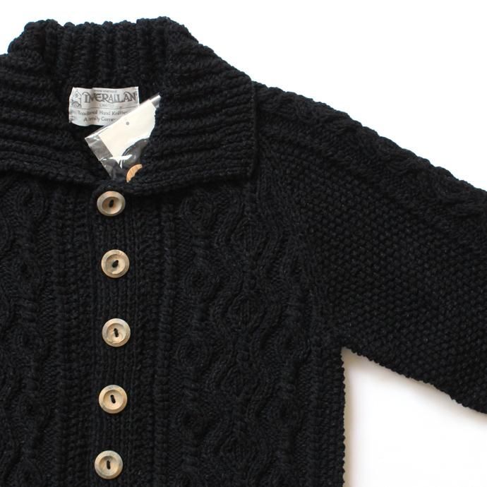 INVERALLAN INVERALLAN / 3A Lumber Cardigan - Black Denim インバーアラン インディゴカーディガン ブラックデニム 02