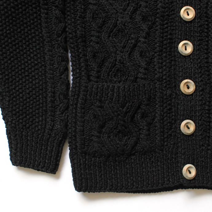 INVERALLAN INVERALLAN / 3A Lumber Cardigan - Black Denim インバーアラン インディゴカーディガン ブラックデニム 02