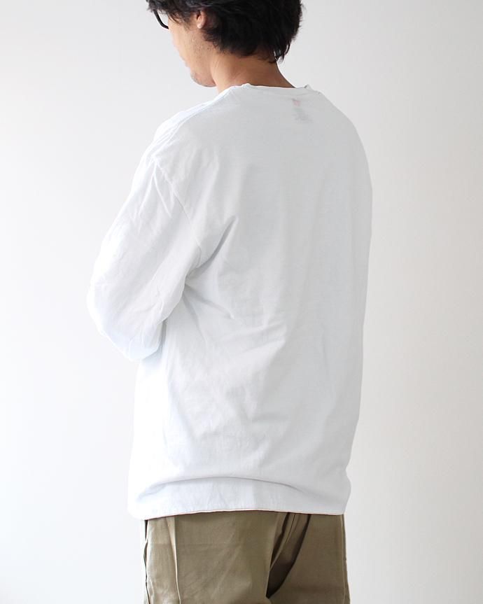 Hexico Hexico / Deformer Tee Ex. 2 Hanes LS リメイクロングスリーブTシャツ - ホワイト 02