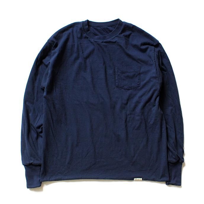 Hexico Hexico / Deformer Tee Ex. 2 Hanes LS リメイクロングスリーブTシャツ - ネイビー<img class='new_mark_img2' src='//img.shop-pro.jp/img/new/icons47.gif' style='border:none;display:inline;margin:0px;padding:0px;width:auto;' /> 01