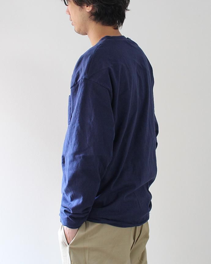 Hexico Hexico / Deformer Tee Ex. 2 Hanes LS リメイクロングスリーブTシャツ - ネイビー<img class='new_mark_img2' src='//img.shop-pro.jp/img/new/icons47.gif' style='border:none;display:inline;margin:0px;padding:0px;width:auto;' /> 02