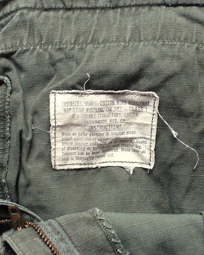 happening U.S. ARMY / 60s ジャングルファティーグパンツ リップストップ S-R<img class='new_mark_img2' src='//img.shop-pro.jp/img/new/icons47.gif' style='border:none;display:inline;margin:0px;padding:0px;width:auto;' /> 02