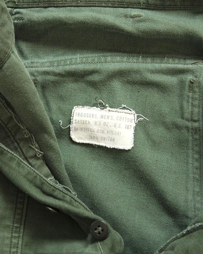 110341553 U.S. ARMY / 60s Utility Pants ユーティリティーパンツ タブ付き S 02