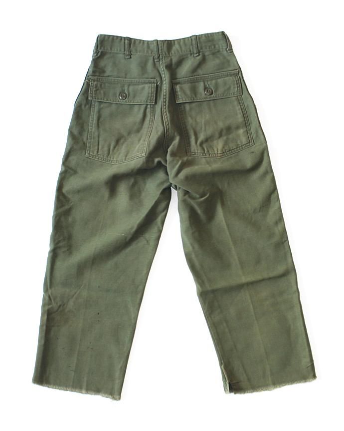110413464 U.S. ARMY / 70s Utility Pants ユーティリティーパンツ 27x31 カットオフ 02