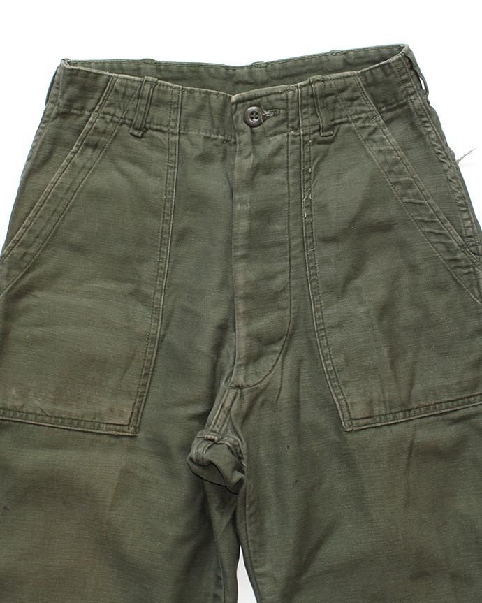 110413464 U.S. ARMY / 70s Utility Pants ユーティリティーパンツ 27x31 カットオフ 02