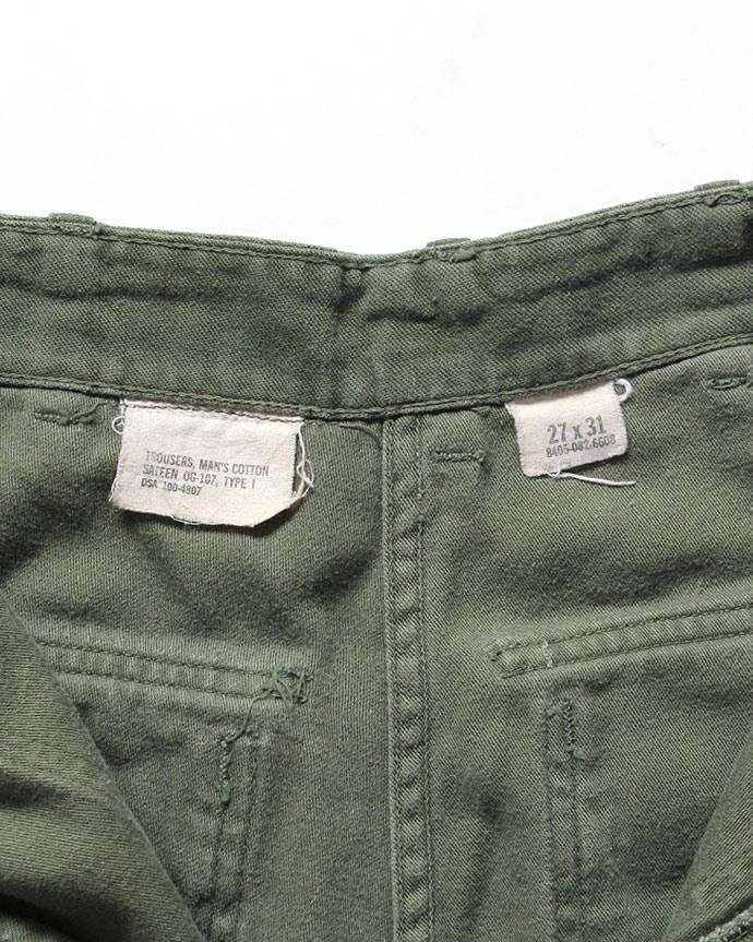 110413464 U.S. ARMY / 70s Utility Pants ユーティリティーパンツ 27x31 カットオフ 02