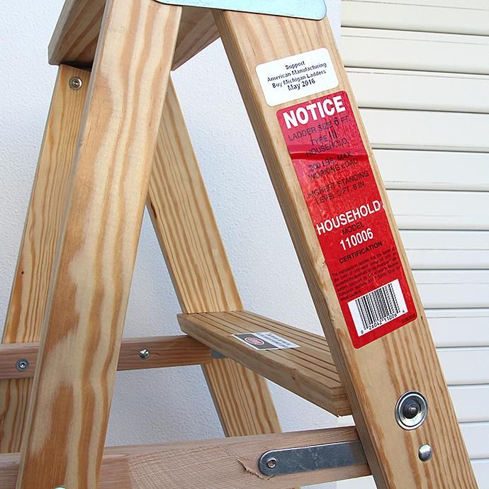 113752701 Michigan Ladder Company / Wood Step Ladder ウッドステップラダー - Size 6 02