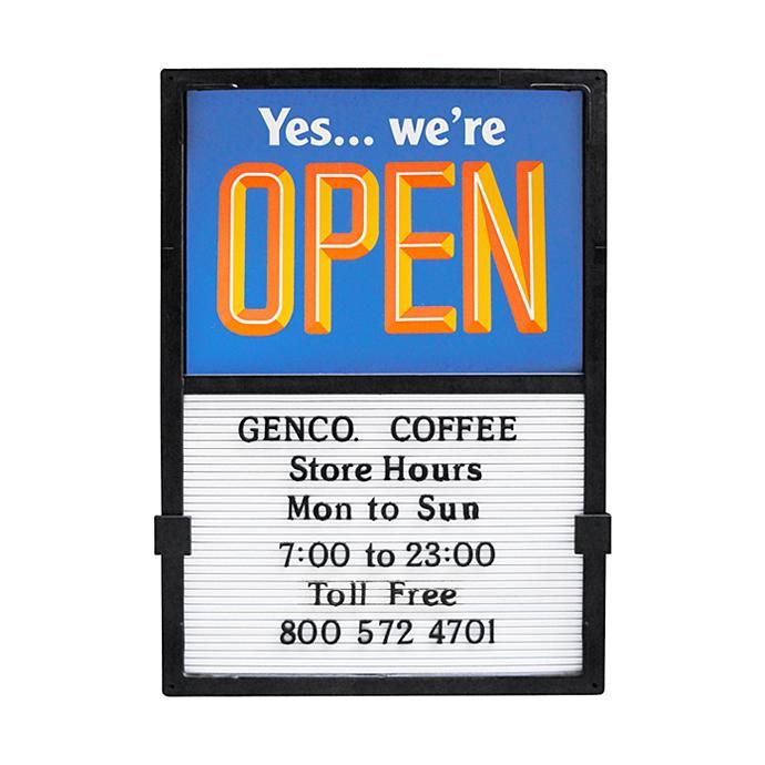 Other Brands GlassMate - Vertical Open/Closed Slider Sign バーチカル オープン/クローズスライダーサイン ブルー 02