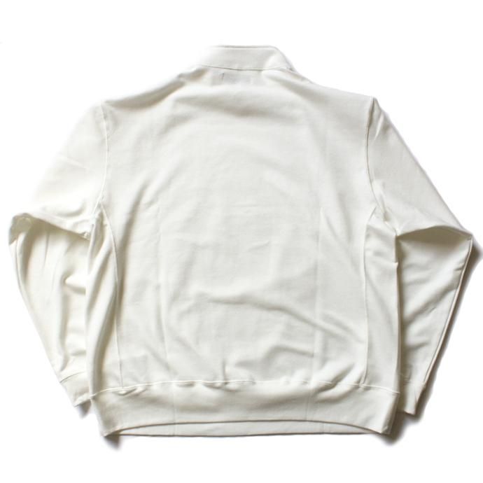 114201518 THEE(シー)/ Hi Neck Sweat ハイネック度詰め鹿の子編みスウェット - White KU-CS-02 02