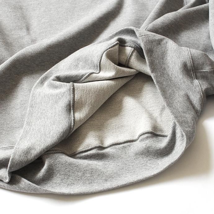114201518 THEE(シー)/ Hi Neck Sweat ハイネック度詰め鹿の子編みスウェット - White KU-CS-02 02