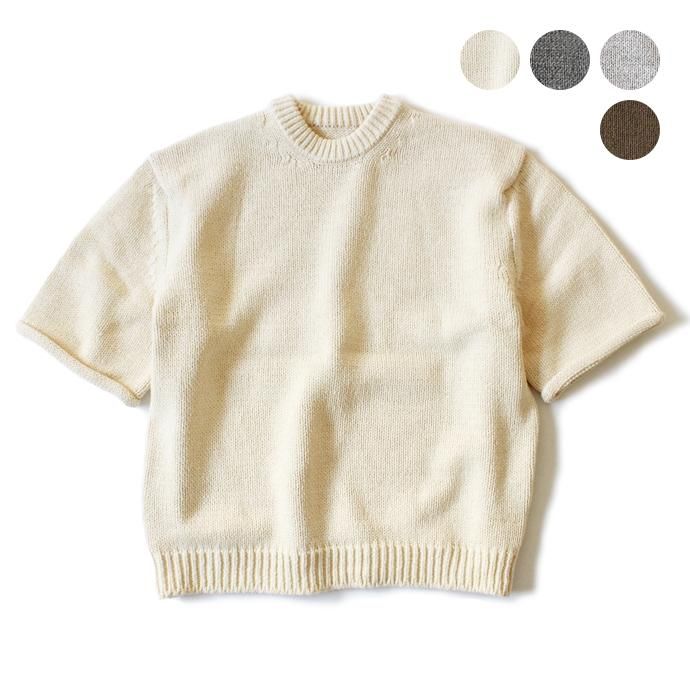 crepuscule crepuscule / Lowgage S/S コットンローゲージ クルーネックショートスリーブニット 1701-007 全4色 01