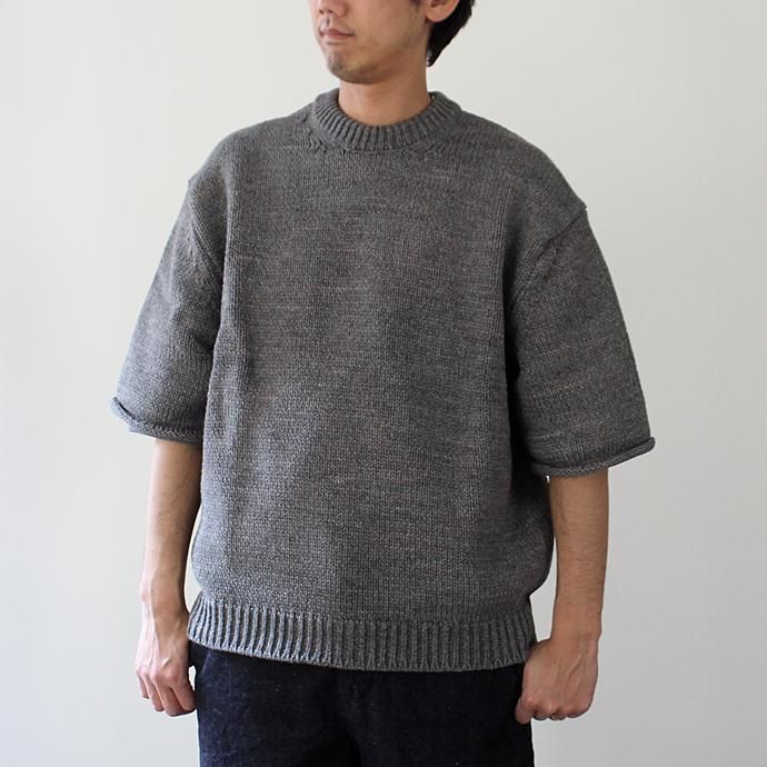 crepuscule crepuscule / Lowgage S/S コットンローゲージ クルーネックショートスリーブニット 1701-007 全4色 02