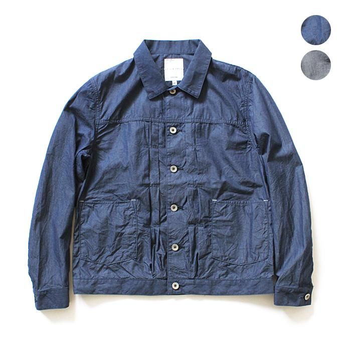 STILL BY HAND インディゴシャツ素材ジージャンタイプブルゾン DN0171 全2色 01