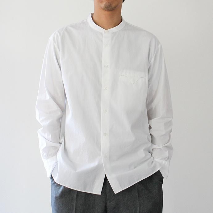 STILL BY HAND リラックスフィット バンドカラーシャツ SH1171 - 全2色 02