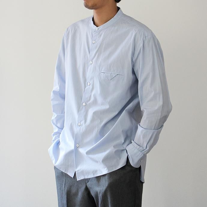 STILL BY HAND リラックスフィット バンドカラーシャツ SH1171 - 全2色 02