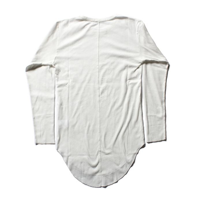 THEE THEE(シー)/ Long Rib Stitch Long Tee リブ編みロングTシャツ - White CT-CS-03 02