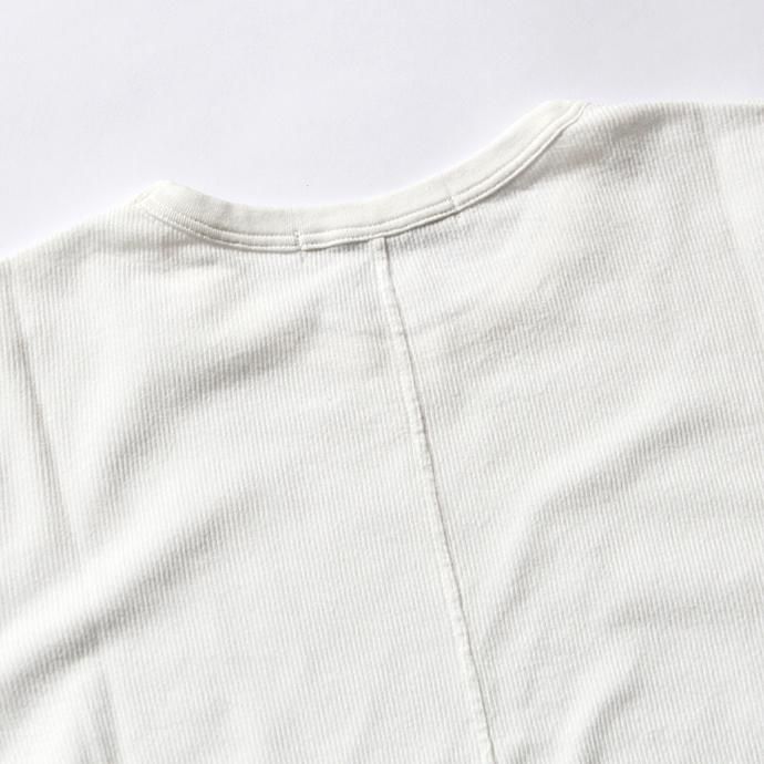 THEE THEE(シー)/ Long Rib Stitch Long Tee リブ編みロングTシャツ - White CT-CS-03 02
