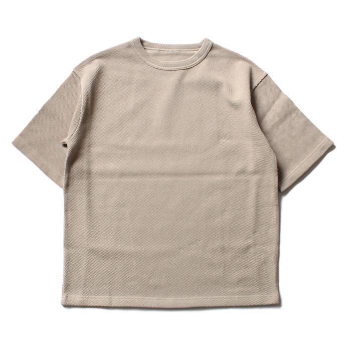 crepuscule crepuscule / Highgage Moss Stitch S/S Cutsew 1701-011 - Beige ハイゲージ鹿の子ショートスリーブニット ベージュ<img class='new_mark_img2' src='//img.shop-pro.jp/img/new/icons47.gif' style='border:none;display:inline;margin:0px;padding:0px;width:auto;' /> 01