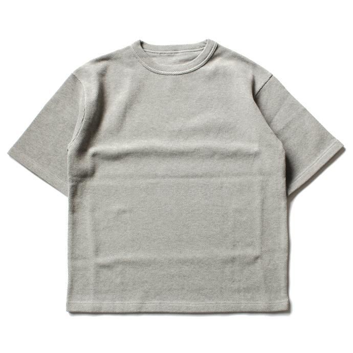 crepuscule crepuscule / Highgage Moss Stitch S/S Cutsew 1701-011 - Gray ハイゲージ鹿の子ショートスリーブニット グレー 01
