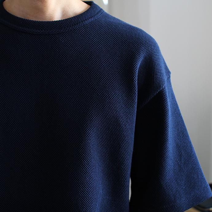 crepuscule crepuscule / Highgage Moss Stitch S/S Cutsew 1701-011 - Gray ハイゲージ鹿の子ショートスリーブニット グレー 02