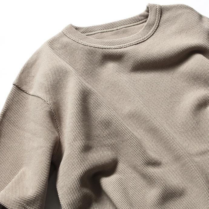 crepuscule crepuscule / Highgage Moss Stitch S/S Cutsew 1701-011 - Brown ハイゲージ鹿の子ショートスリーブニット ブラウン 02