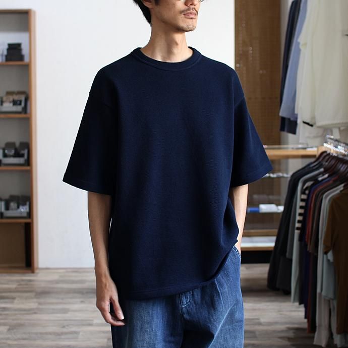 crepuscule crepuscule / Highgage Moss Stitch S/S Cutsew 1701-011 - Brown ハイゲージ鹿の子ショートスリーブニット ブラウン 02