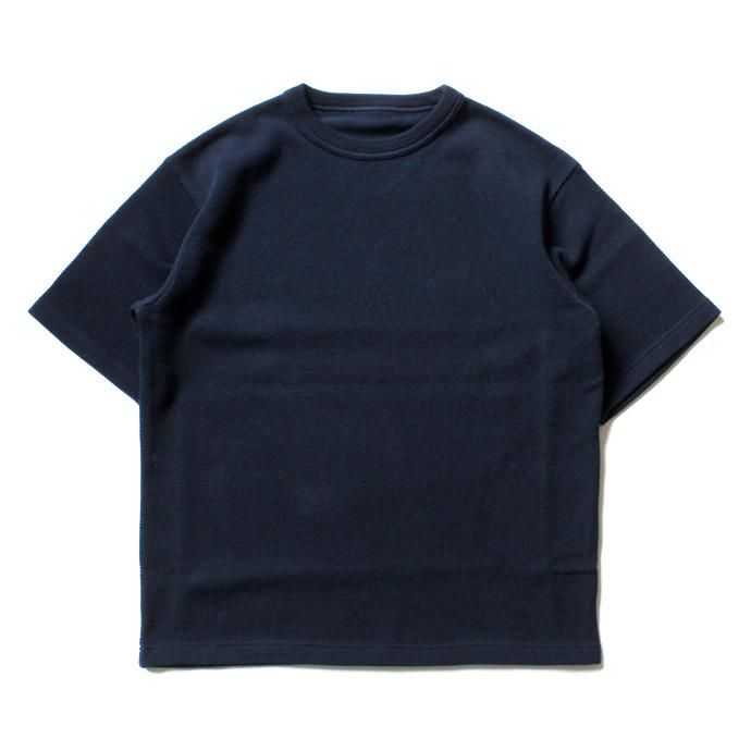 crepuscule crepuscule / Highgage Moss Stitch S/S Cutsew 1701-011 - Navy ハイゲージ鹿の子ショートスリーブニット ネイビー<img class='new_mark_img2' src='//img.shop-pro.jp/img/new/icons47.gif' style='border:none;display:inline;margin:0px;padding:0px;width:auto;' /> 01