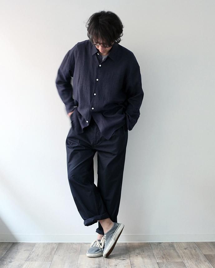 blurhms blurhms / Both Side Zipper Wide Pants BHS-F17009 - Navy 02