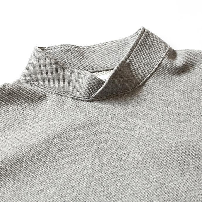 116071640 THEE(シー)/ Hi Neck Sweat ハイネック度詰め鹿の子編みスウェット - Grey KU-CS-02<img class='new_mark_img2' src='//img.shop-pro.jp/img/new/icons47.gif' style='border:none;display:inline;margin:0px;padding:0px;width:auto;' /> 02