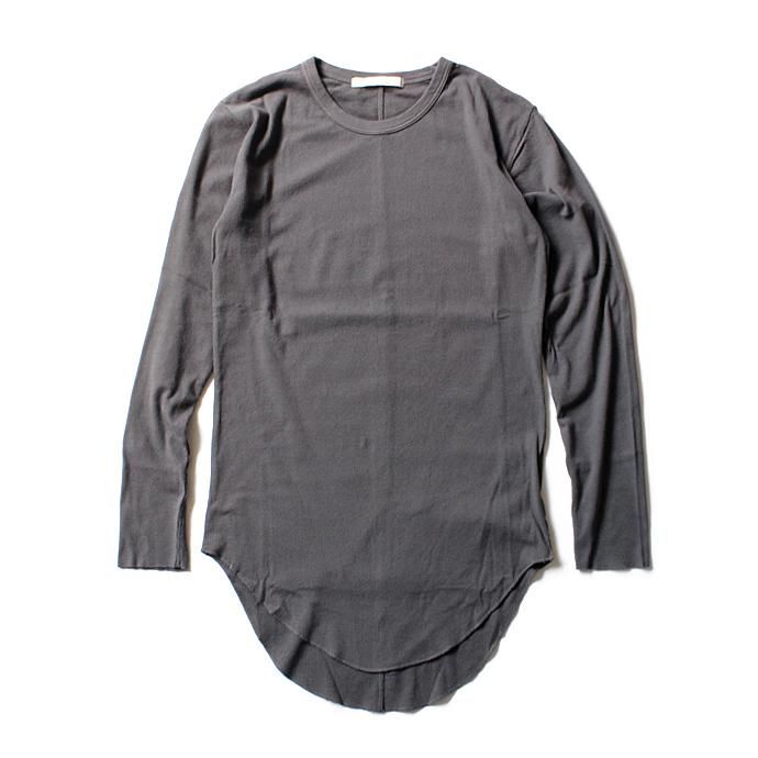 116071863 THEE(シー)/ Long Rib Stitch Long Tee リブ編みロングTシャツ - Charcoal CT-CS-03 01