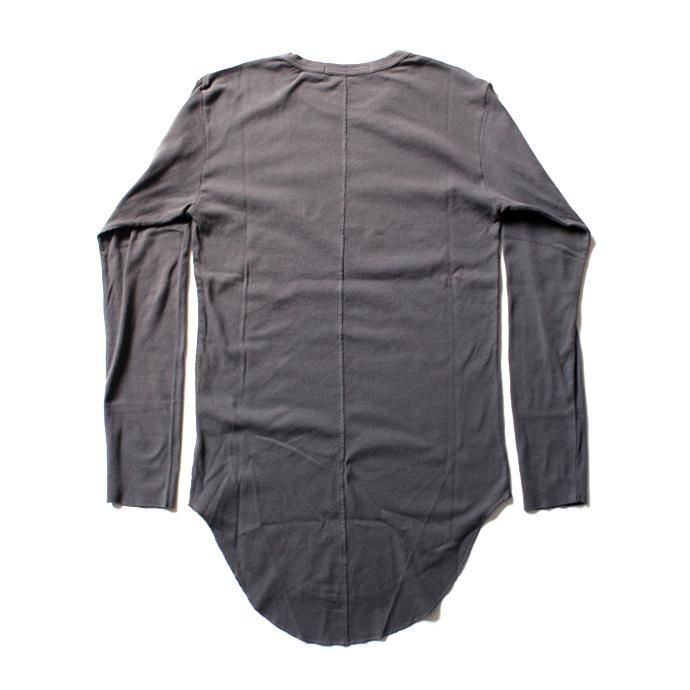 116071863 THEE(シー)/ Long Rib Stitch Long Tee リブ編みロングTシャツ - Charcoal CT-CS-03 02