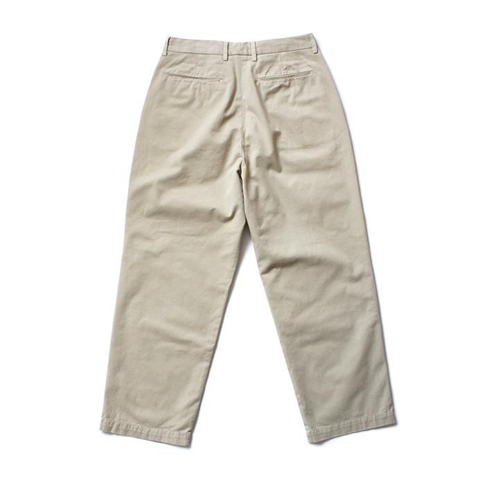 116246659 RICCARDO METHA / One Tuck Wide Trousers ワンタック ワイドパンツ - Dragon Twill Beige<img class='new_mark_img2' src='//img.shop-pro.jp/img/new/icons47.gif' style='border:none;display:inline;margin:0px;padding:0px;width:auto;' /> 02