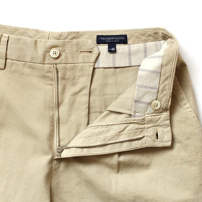 116246659 RICCARDO METHA / One Tuck Wide Trousers ワンタック ワイドパンツ - Dragon Twill Beige<img class='new_mark_img2' src='//img.shop-pro.jp/img/new/icons47.gif' style='border:none;display:inline;margin:0px;padding:0px;width:auto;' /> 02