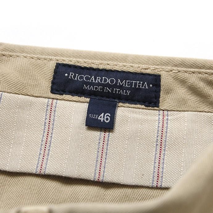 116246659 RICCARDO METHA / One Tuck Wide Trousers ワンタック ワイドパンツ - Dragon Twill Beige<img class='new_mark_img2' src='//img.shop-pro.jp/img/new/icons47.gif' style='border:none;display:inline;margin:0px;padding:0px;width:auto;' /> 02