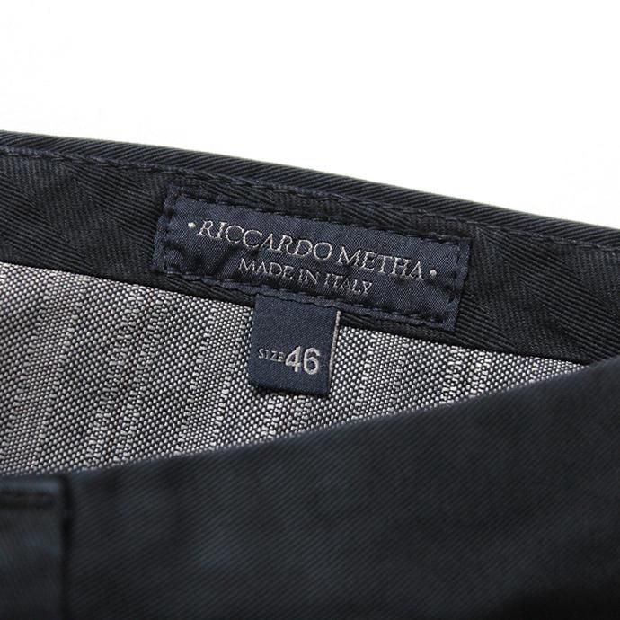116246906 RICCARDO METHA / One Tuck Wide Trousers ワンタック ワイドパンツ- Dragon Twill Dark Navy<img class='new_mark_img2' src='//img.shop-pro.jp/img/new/icons47.gif' style='border:none;display:inline;margin:0px;padding:0px;width:auto;' /> 02