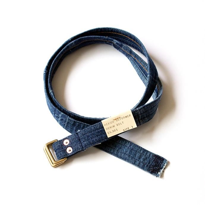Hexico Deformer Belt ex. 501 - Blue リメイクデニムベルト ブルー 02