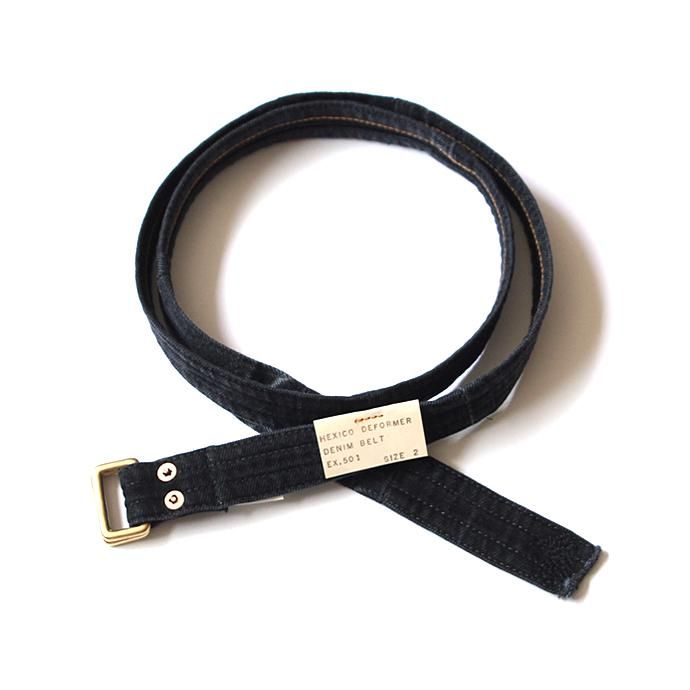 Hexico Deformer Belt ex. 501 - Black リメイクデニムベルト ブラック 02