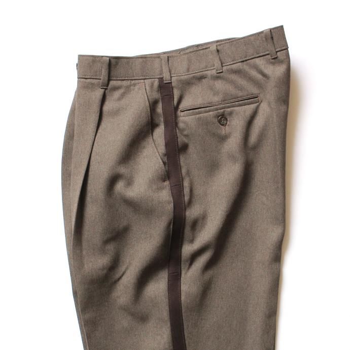 Hexico Deformer 1-Tuck Line Pants - Ex. Action Slacks リメイクスラックス - Heather Brown<img class='new_mark_img2' src='//img.shop-pro.jp/img/new/icons47.gif' style='border:none;display:inline;margin:0px;padding:0px;width:auto;' /> 02