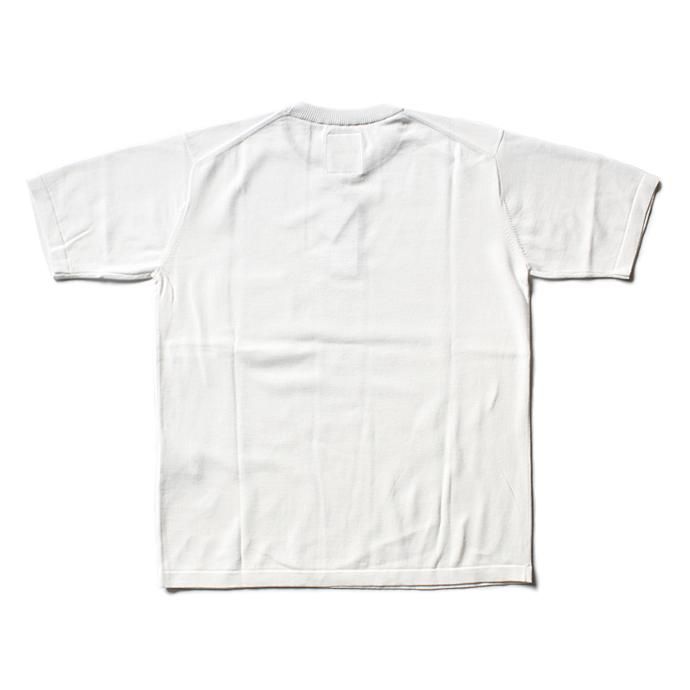 STILL BY HAND ハイゲージ半袖ニットポケT KN0172 - ホワイト 02