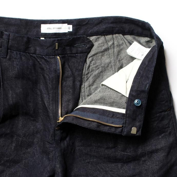 STILL BY HAND リネン混ワンタックデニムパンツ DN0172 02