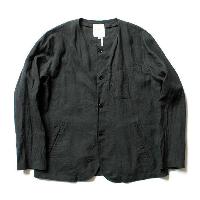 STILL BY HAND リネンノーカラージャケット SH0272 01